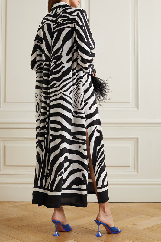 Zebra Print A-line Dress