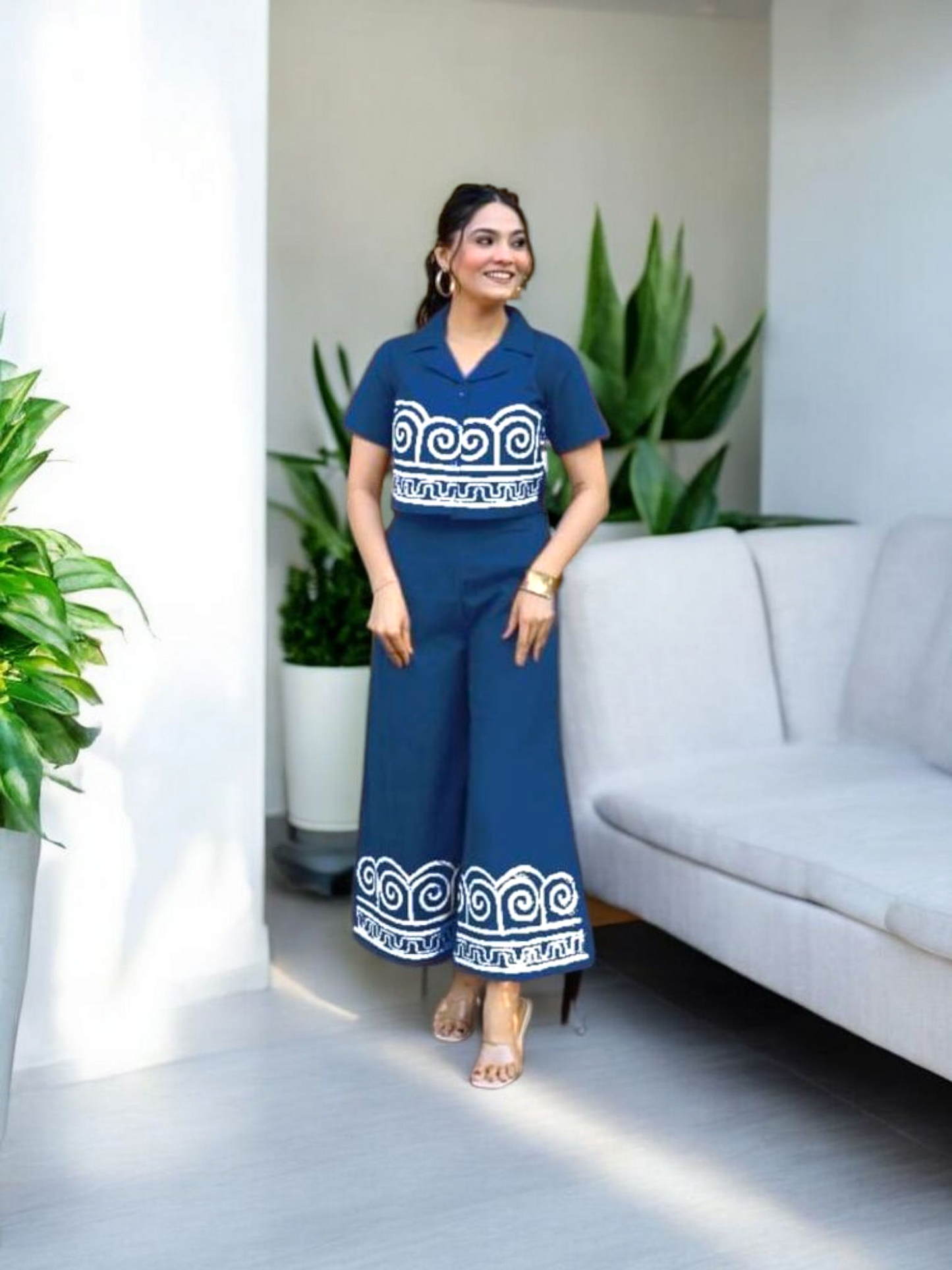 Blue Cotton Co-Ord Set