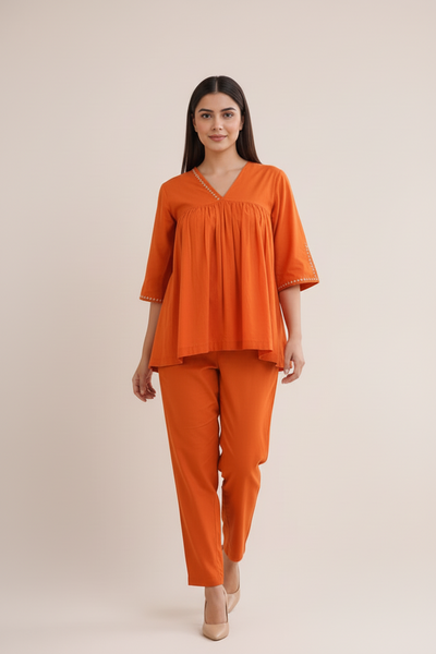 “PoshBella casual wear cotton co-ord set for women showcasing comfortable everyday style.”
