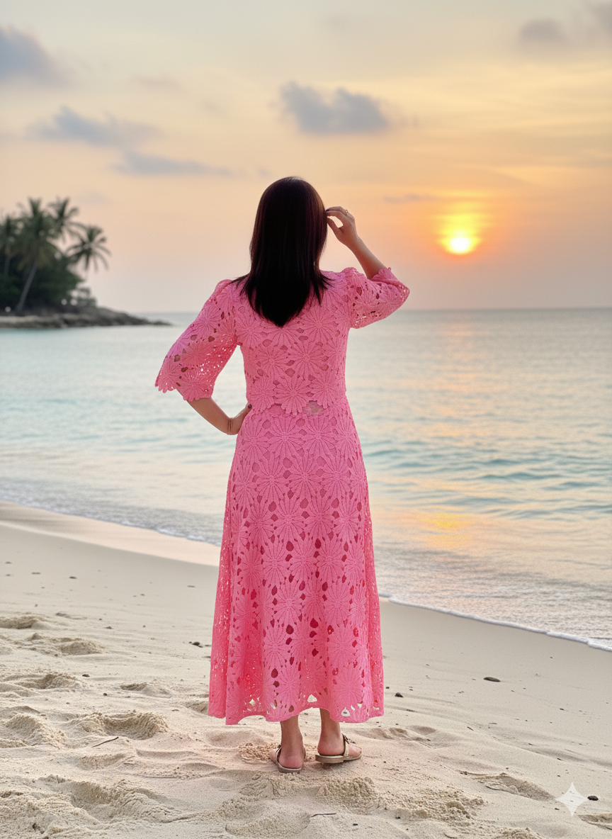 Vacation Crochet Skirt Set