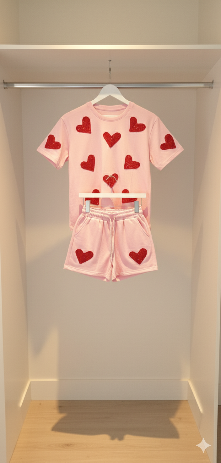 Heart Pink Co-ord Set