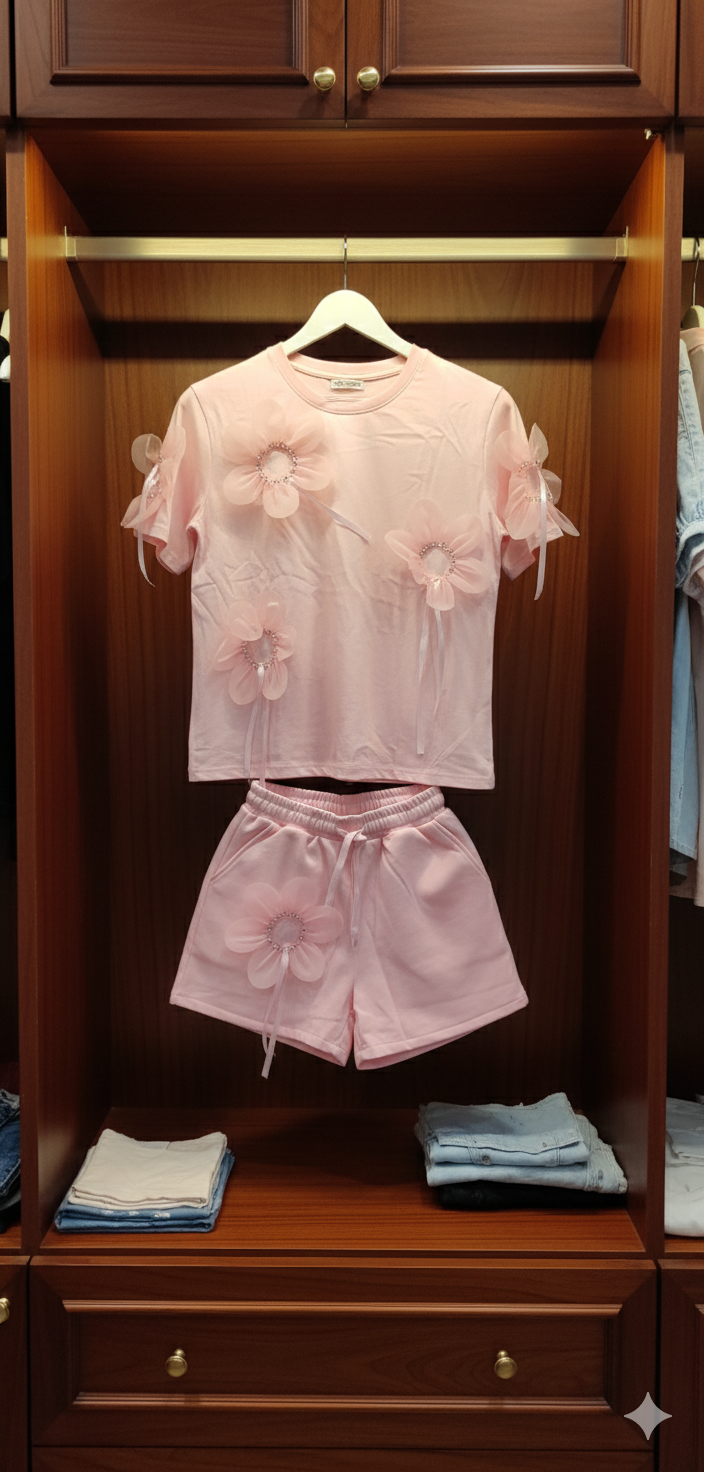Pink Flower Co-ord Set