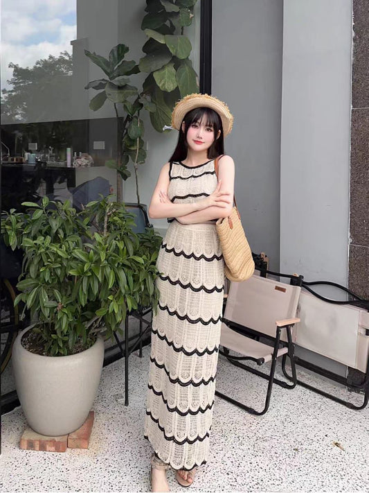 Korean Crochet Skirt Set