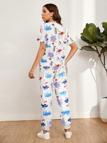 Happy Vibes Printed Co-Ord Set