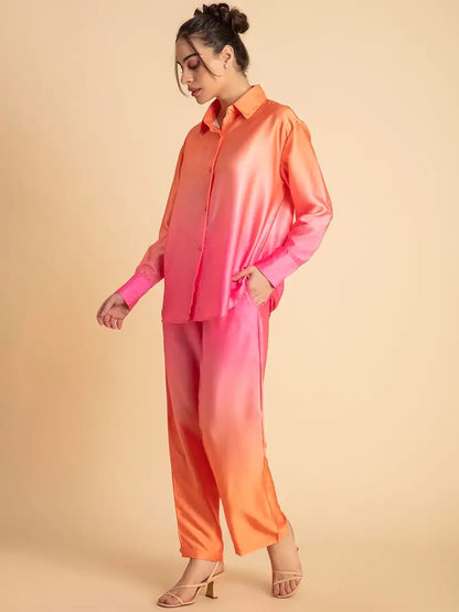 Ombre Satin Co-ord Set