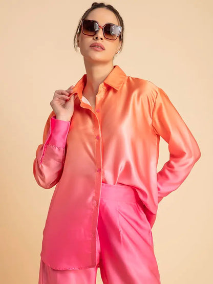 Ombre Satin Co-ord Set