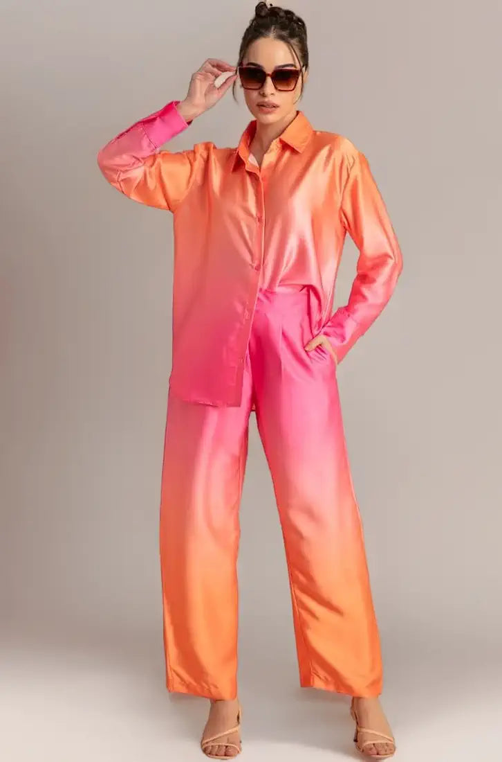Ombre Satin Co-ord Set