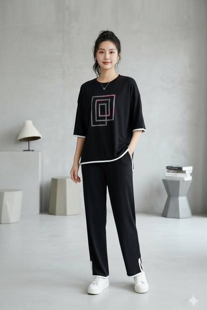 plus size cotton co ord set, free size co ord set for women, western co ord set for women, oversized cotton co ord set, Korean cotton co ord set, black co ord set for women, casual cotton co ord set, plus size western wear, free size coord set up to 5XL, comfortable co ord set for women