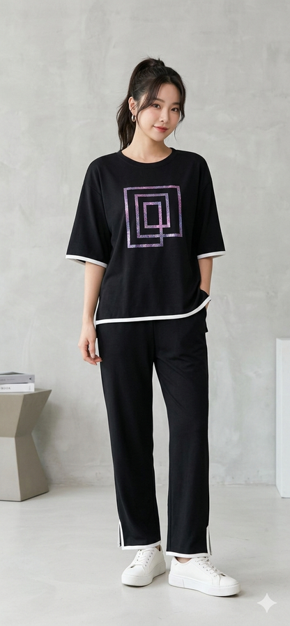 plus size cotton co ord set, free size co ord set for women, western co ord set for women, oversized cotton co ord set, Korean cotton co ord set, black co ord set for women, casual cotton co ord set, plus size western wear, free size coord set up to 5XL, comfortable co ord set for women