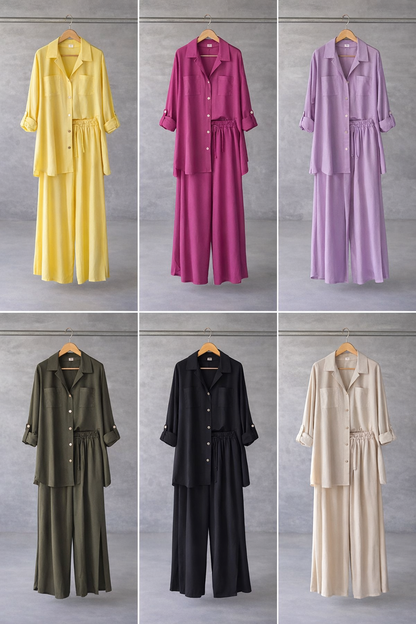 Black Shirt Cord Set | Hip Coverage