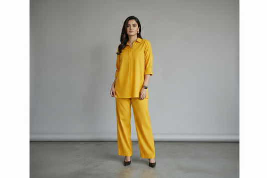 Yellow Cotton Cord Set