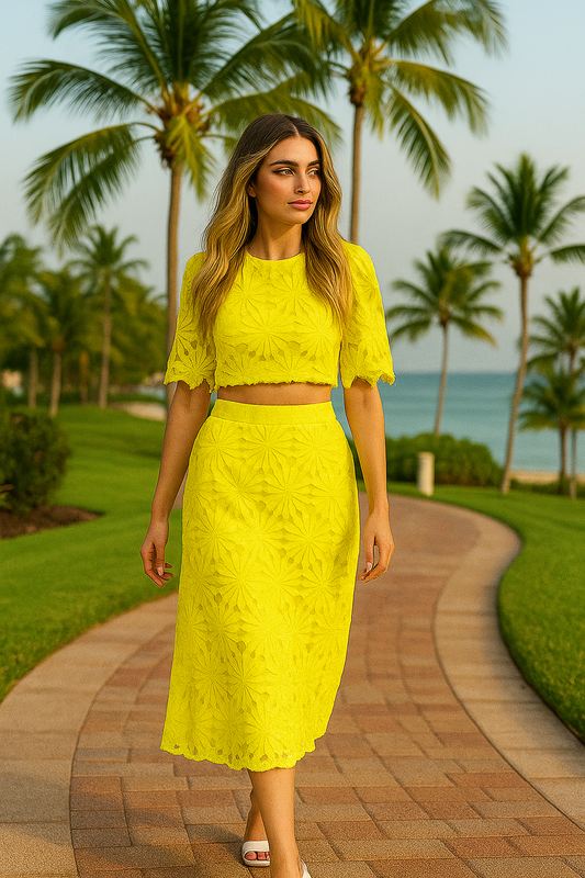 Vacation Crochet Skirt Set
