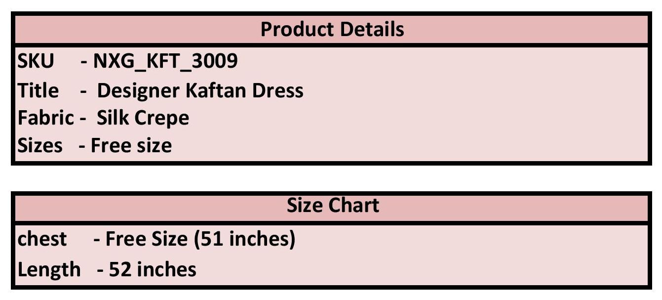 Silk Crepe Kaftan Dress