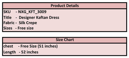 Silk Crepe Kaftan Dress