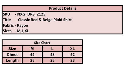 red beige plaid shirt for women, red checkered shirt, women’s rayon shirt, plaid shirt for women, checkered formal shirt, collared shirt for women, women’s office wear shirt, smart casual shirt, full sleeve shirt for women, stylish women’s shirt, casual western wear, PoshBella women’s fashion