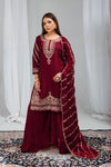 maroon embroidered kurta palazzo set, maroon silk kurta set with dupatta, embroidered ethnic wear for women, festive kurta palazzo set, Karwa Chauth outfit for women, Navratri ethnic wear, Diwali outfit for women, wedding guest outfit, new bride wedding gift, bridal festive wear, wedding celebration outfit, Indian festive wear, festive ethnic outfit, maroon wedding outfit, silk kurta set for women, embroidered kurta set, party wear ethnic set, puja outfit for women, family function outfit, festive celebrati