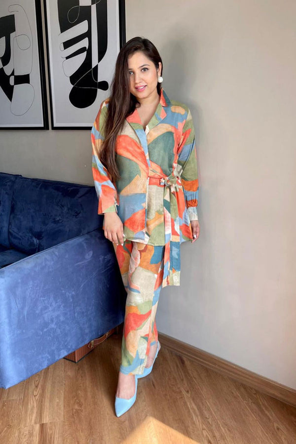 Multicolor Cotton Co-ord Set