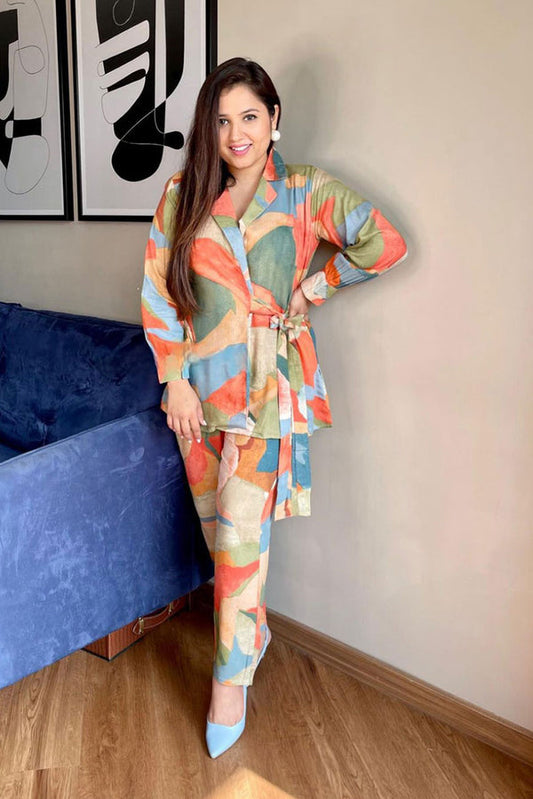 Multicolor Cotton Co-ord Set