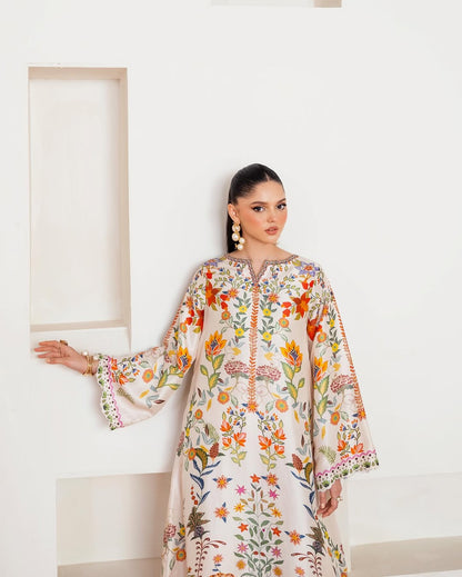 floral printed maxi dress, Korean BSY dress for women, floral festive dress, premium printed dress, modern Indian dress, Rakhi outfit for women, vacation maxi dress, elegant floral dress, luxury western dress for women, botanical print maxi dress