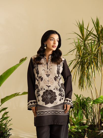 black co ord set for women, black printed co ord set, beige and black co ord set, printed co ord set for women, women co ord set, Korean BSY co ord set, Korean fabric co ord set, premium co ord set for women, comfortable co ord set, floral co ord set for women, printed two piece set, black floral co ord set, black beige outfit for women, black printed outfit for women, wide leg co ord set, wide leg pants set for women, stylish co ord set, elegant co ord set for women, women western co ord set, trendy co ord