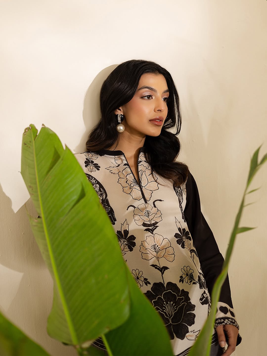 black co ord set for women, black printed co ord set, beige and black co ord set, printed co ord set for women, women co ord set, Korean BSY co ord set, Korean fabric co ord set, premium co ord set for women, comfortable co ord set, floral co ord set for women, printed two piece set, black floral co ord set, black beige outfit for women, black printed outfit for women, wide leg co ord set, wide leg pants set for women, stylish co ord set, elegant co ord set for women, women western co ord set, trendy co ord