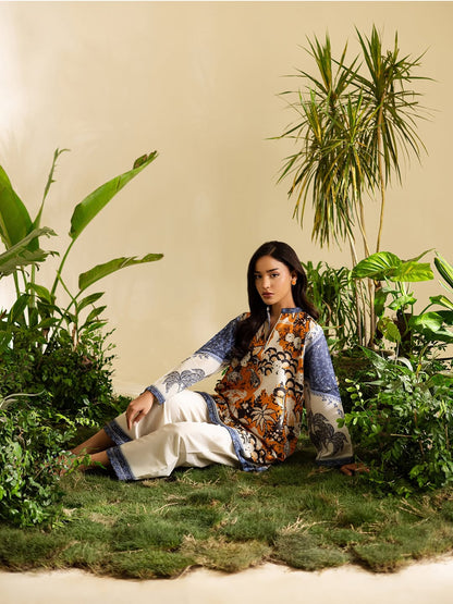 orange floral co ord set for women, Korean BSY co ord set, printed co ord set, floral printed co ord set, orange printed co ord set, wide leg pants co ord set, premium co ord set for women, women printed top and pants set, stylish western co ord set, vacation co ord set for women, brunch outfit for women, trendy co ord set, PoshBella co ord set
