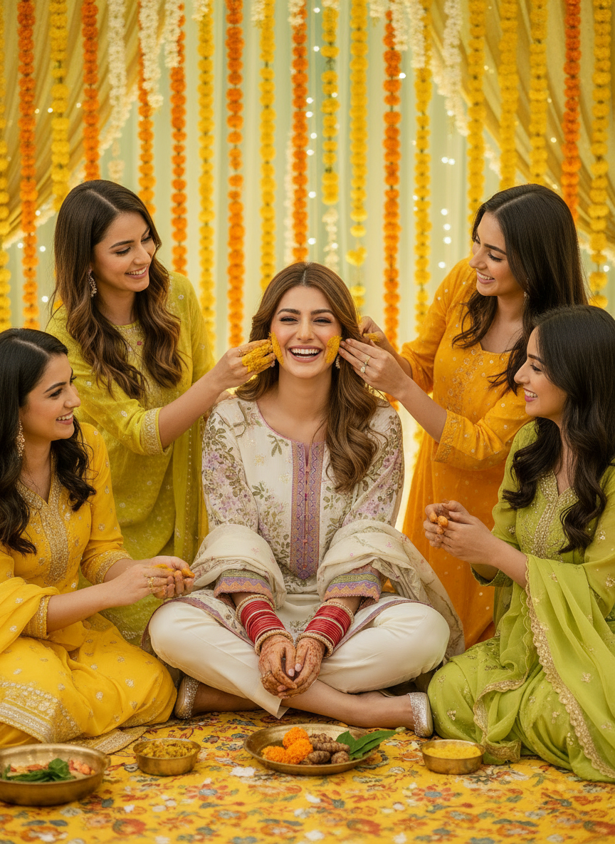 poshbella wedding collectiom, haldi outfit, pre wedding function, bride, bride's maid, bride to be, haldi dress, punjabi girl, coord set, ethnic wear, kurta pant set.