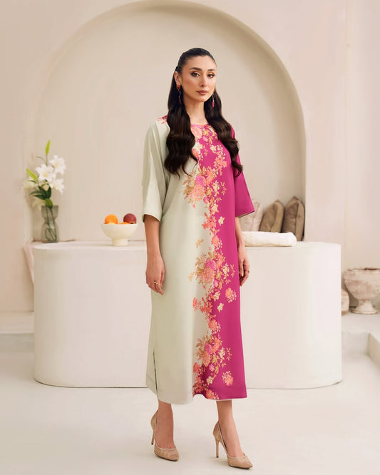 two tone dress for women, floral midi dress, floral dress for women, Korean BSY dress, statement midi dress, pink floral dress, magenta pink dress, mint green dress, printed midi dress, elegant western dress for women, party wear dress for women, brunch dress for women, office wear dress for women, festive dress for women, stylish midi dress online India, women’s western wear, PoshBella dresses