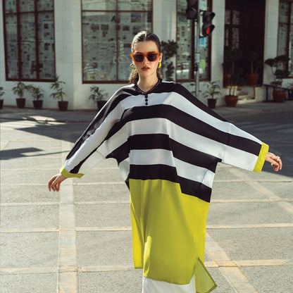 striped printed co ord set for women, premium Korean BSY co ord set, oversized co ord set for women, monochrome striped outfit, black and white co ord set, trendy women's co ord set, casual co ord set for women, resort wear co ord set, travel outfit for women, oversized striped top and pants, premium western wear for women, lightweight Korean BSY outfit, breathable co ord set, luxury casual wear for women, statement co ord set, modern street style outfit, stylish matching set for women, contemporary western