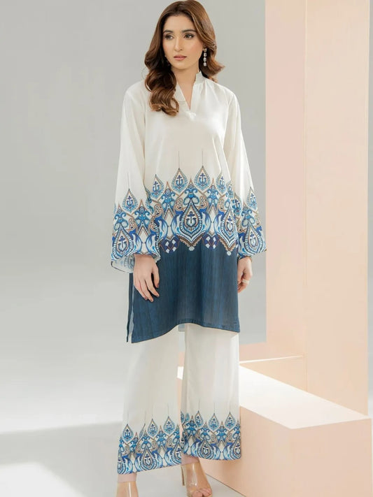white blue co ord set for women, white printed co ord set, blue printed co ord set, linen co ord set for women, white blue printed outfit, printed tunic and pants set, comfort fit co ord set, wide leg pants co ord set, women workwear co ord set, elegant co ord set for women, casual co ord set for women, summer co ord set, brunch outfit for women, vacation co ord set, travel outfit for women, printed two piece set for women, blue and white outfit for women, premium co ord set for women, stylish workwear outf