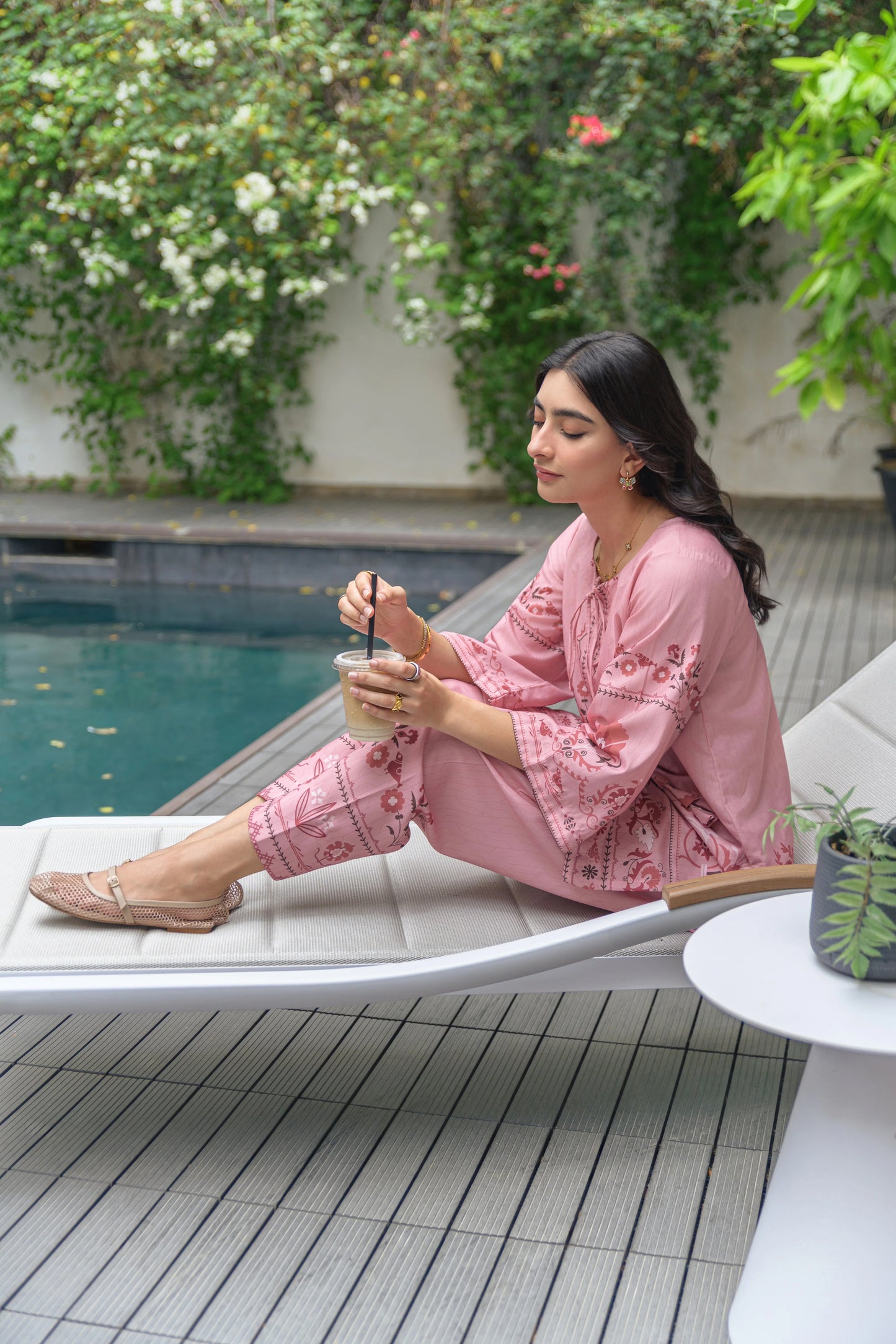 pink co-ord set for women, floral printed co-ord set, Korean BSY co-ord set, pink kurta set for women, printed kurta set, festive wear for women, ethnic co-ord set, contemporary ethnic wear, women’s festive outfit, office wear co-ord set, stylish kurta set for women