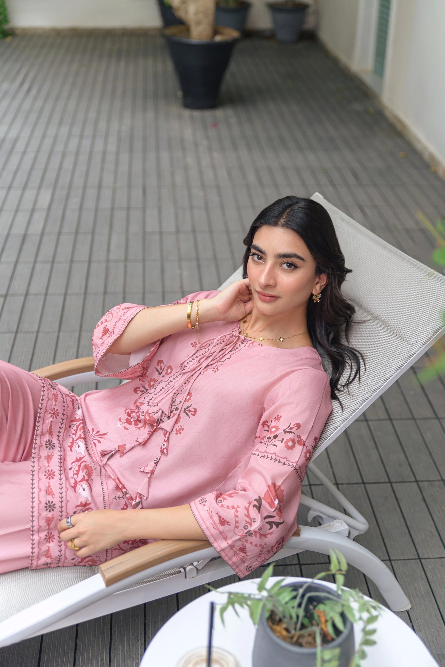 pink co-ord set for women, floral printed co-ord set, Korean BSY co-ord set, pink kurta set for women, printed kurta set, festive wear for women, ethnic co-ord set, contemporary ethnic wear, women’s festive outfit, office wear co-ord set, stylish kurta set for women