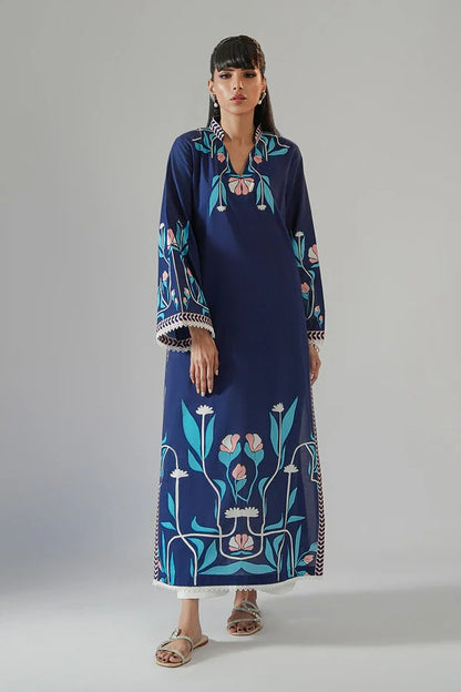 blue co-ord set for women, floral printed co-ord set, Korean BSY co-ord set, blue kurta set for women, printed kurta set, festive wear for women, ethnic co-ord set, contemporary ethnic wear, women’s festive outfit, office wear co-ord set, stylish kurta set for women