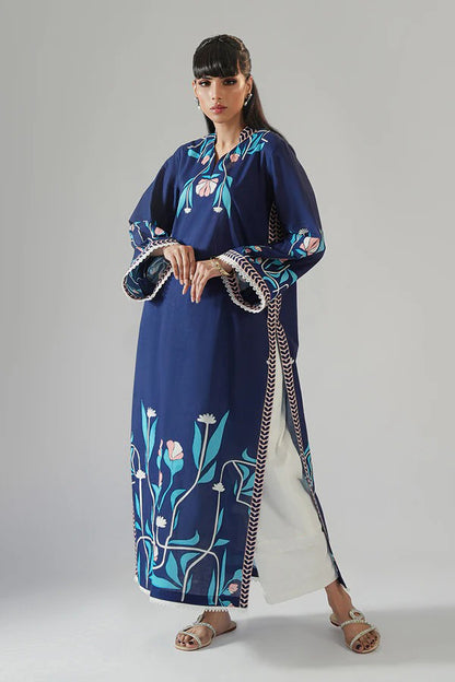 blue co-ord set for women, floral printed co-ord set, Korean BSY co-ord set, blue kurta set for women, printed kurta set, festive wear for women, ethnic co-ord set, contemporary ethnic wear, women’s festive outfit, office wear co-ord set, stylish kurta set for women