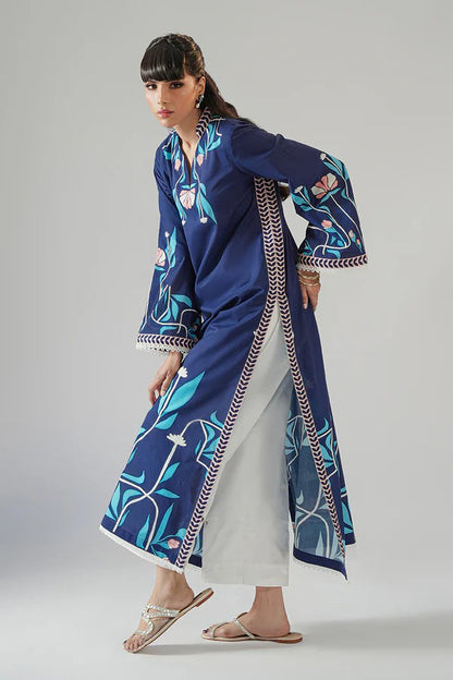 blue co-ord set for women, floral printed co-ord set, Korean BSY co-ord set, blue kurta set for women, printed kurta set, festive wear for women, ethnic co-ord set, contemporary ethnic wear, women’s festive outfit, office wear co-ord set, stylish kurta set for women