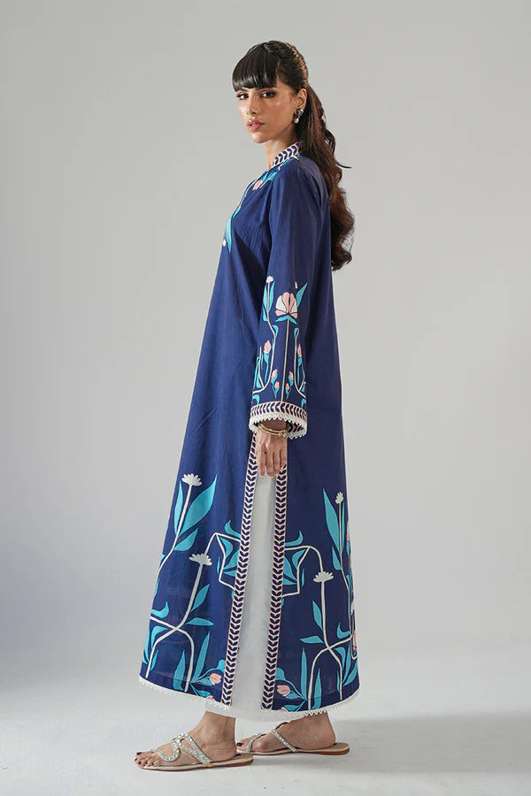 blue co-ord set for women, floral printed co-ord set, Korean BSY co-ord set, blue kurta set for women, printed kurta set, festive wear for women, ethnic co-ord set, contemporary ethnic wear, women’s festive outfit, office wear co-ord set, stylish kurta set for women