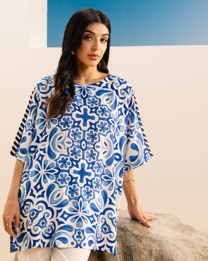 blue printed co ord set, printed co ord set for women, Korean BSY co ord set, blue white co ord set, women co ord set, printed two piece set, relaxed fit co ord set, stylish co ord set for women, workwear co ord set, casual co ord set for women, vacation co ord set, brunch outfit for women, smart casual co ord set, comfortable co ord set, trendy women’s co ord set