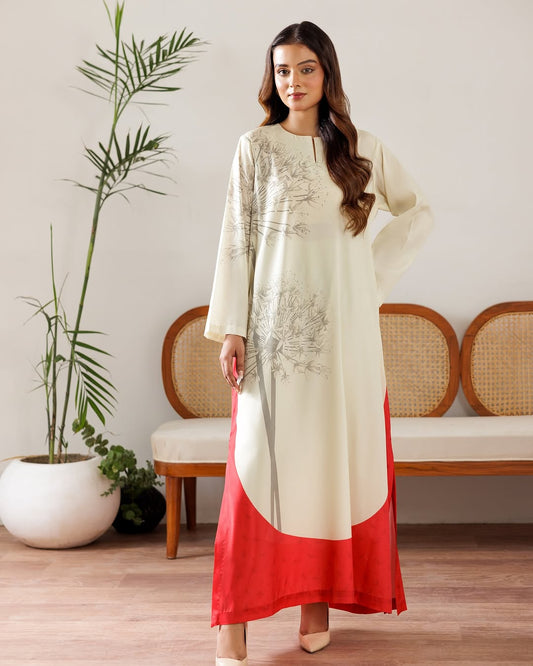 vintage printed dress, printed dress for women, Korean BSY dress, elegant printed dress, western dress for women, festive dress for women, stylish dresses for women, designer inspired dress, botanical print dress, floral printed dress, cream dress for women, red and cream dress, long dress for women, maxi dress for women, ethnic inspired dress, festive wear for women, party wear dress, occasion wear dress, brunch dress for women, elegant casual dress, trendy women’s dress, premium dress for women, PoshBella