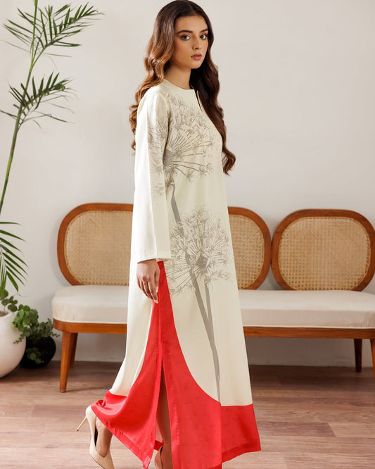 vintage printed dress, printed dress for women, Korean BSY dress, elegant printed dress, western dress for women, festive dress for women, stylish dresses for women, designer inspired dress, botanical print dress, floral printed dress, cream dress for women, red and cream dress, long dress for women, maxi dress for women, ethnic inspired dress, festive wear for women, party wear dress, occasion wear dress, brunch dress for women, elegant casual dress, trendy women’s dress, premium dress for women, PoshBella
