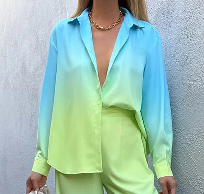 Ombre Satin Co-ord Set