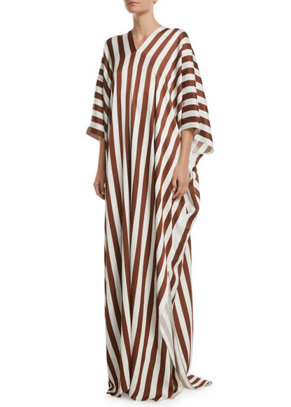 Choco-Stripes Maxi Dress