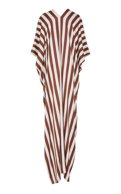 Choco-Stripes Maxi Dress