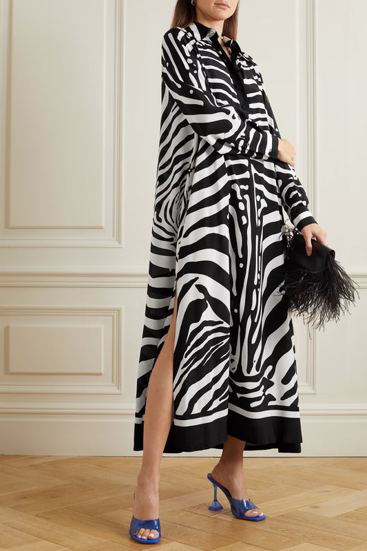 Zebra Print A-line Dress