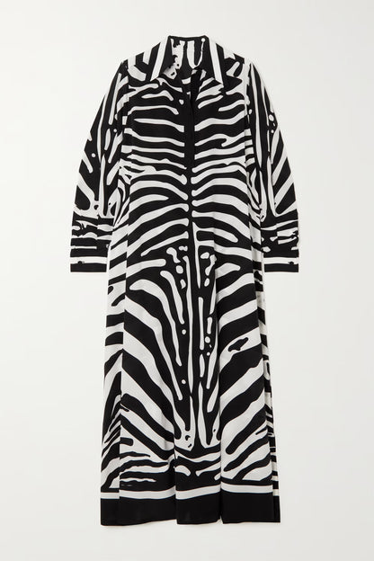 Zebra Print A-line Dress