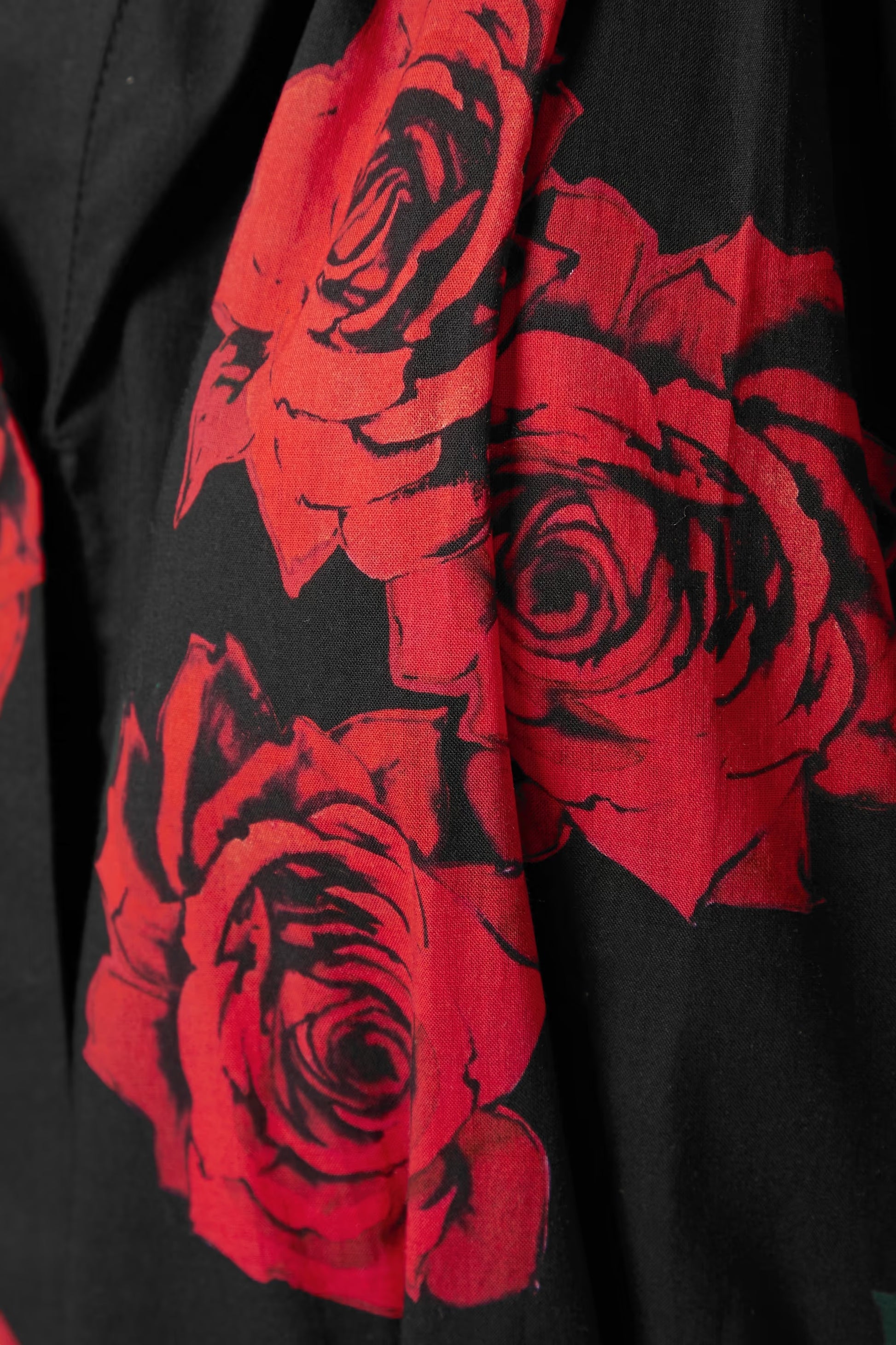 POSHBELLA black and red floral printed midi dress for modern women