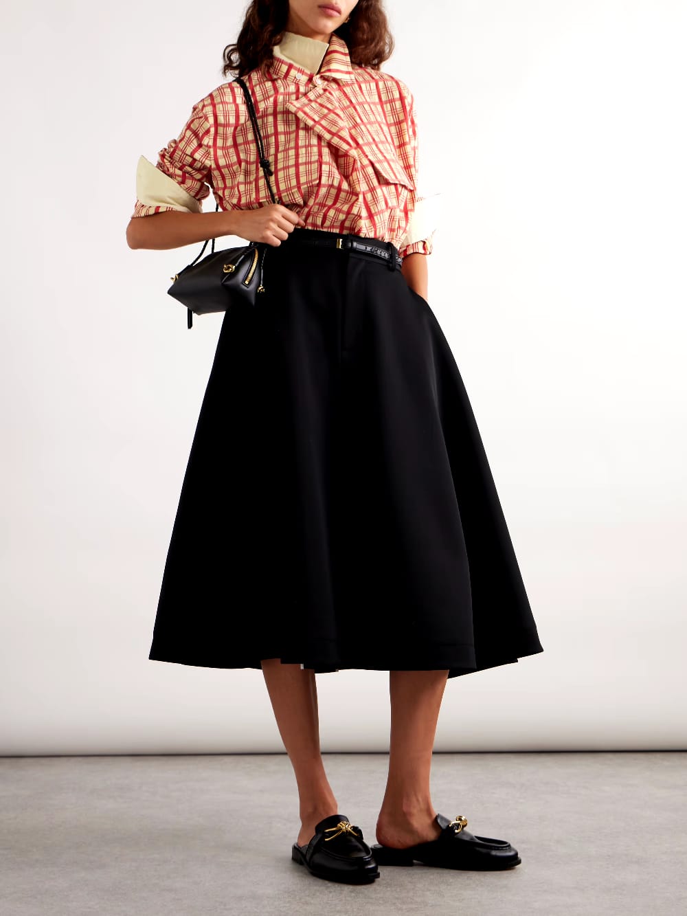 red beige plaid shirt for women, red checkered shirt, women’s rayon shirt, plaid shirt for women, checkered formal shirt, collared shirt for women, women’s office wear shirt, smart casual shirt, full sleeve shirt for women, stylish women’s shirt, casual western wear, PoshBella women’s fashion