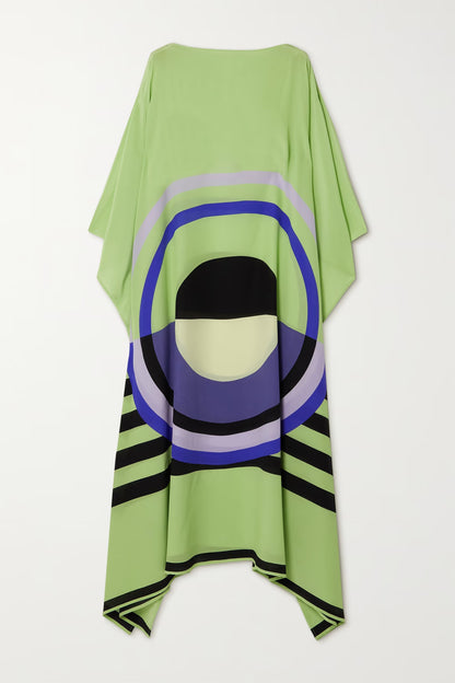 Silk Crepe Kaftan Dress