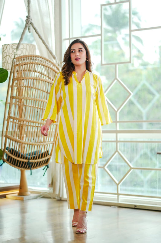 Yellow Cotton Co-Ord Set