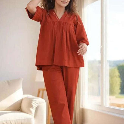 Terracotta Cotton Co-Ord Set
